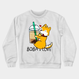 Bubble Tea is love (Corgi) Crewneck Sweatshirt